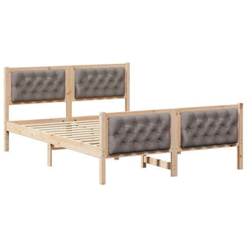 Рамка за легло Таупе 140 x 200 cm Солидно борово дърво