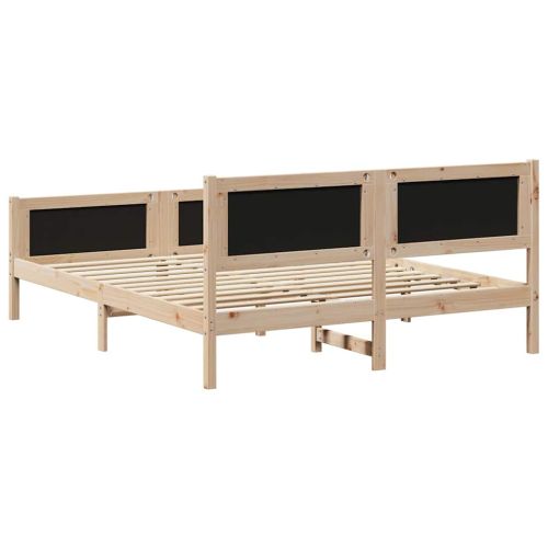 Рамка на леглото с таблото Кафяв и светло сив 150 x 200 cm