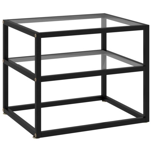 Конзолна маса, прозрачна, 50x40x40 cм, закалено стъкло