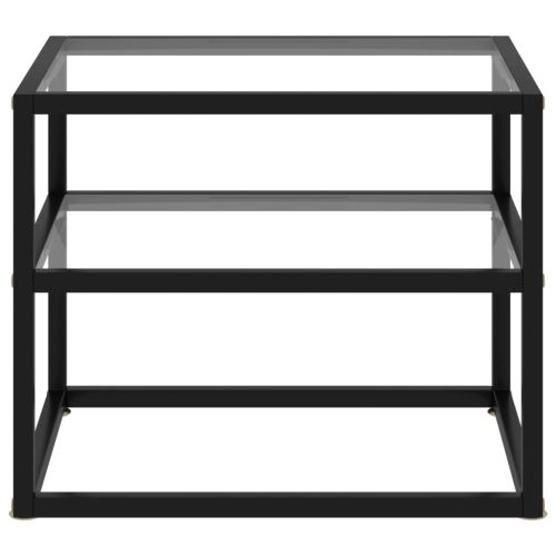 Конзолна маса, прозрачна, 50x40x40 cм, закалено стъкло