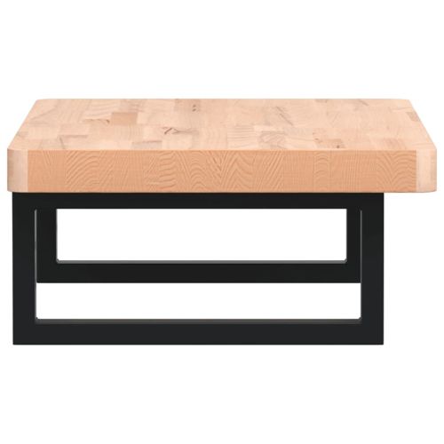 Стенен рафт за мивка, стомана и масивно дърво бук