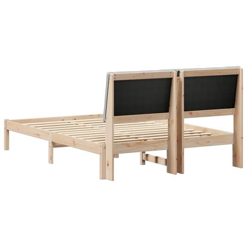 Рамка на леглото с таблото Кафяв и светло сив 150 x 200 cm