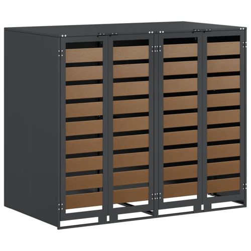 Контейнер за съхранение на 3 коша 340 x 77.5 x 115.5 см Стомана