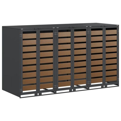 Контейнер за съхранение на 3 коша 340 x 77.5 x 115.5 см Стомана