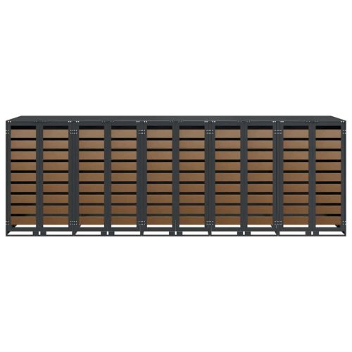 Контейнер за съхранение на 3 коша 340 x 77.5 x 115.5 см Стомана