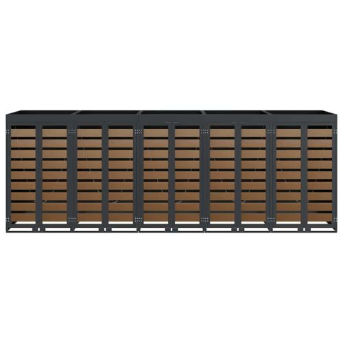 Контейнер за съхранение на 3 коша 340 x 77.5 x 115.5 см Стомана