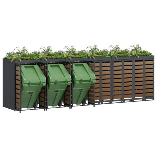 Контейнер за съхранение на 3 коша 340 x 77.5 x 115.5 см Стомана