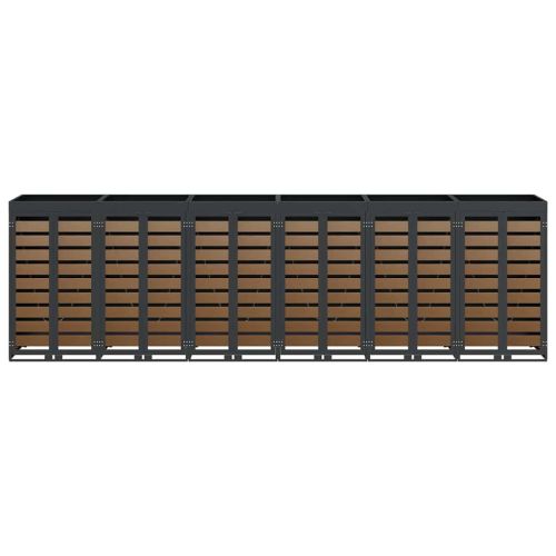 Контейнер за съхранение на 3 коша 340 x 77.5 x 115.5 см Стомана