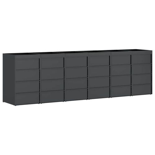 Контейнер за съхранение на 3 коша 340 x 77.5 x 115.5 см Стомана