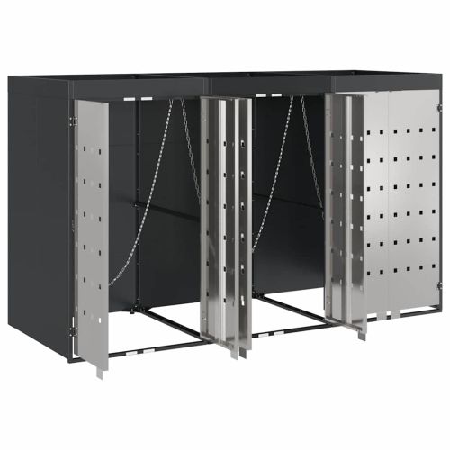 Контейнер за съхранение на 3 коша 340 x 77.5 x 115.5 см Стомана