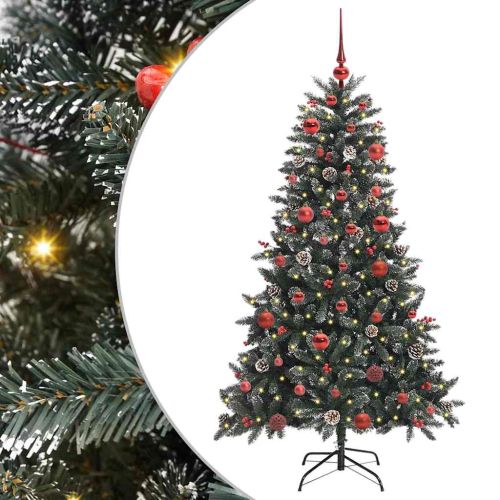 С изкуствено коледно дърво с 150 LED светодиода Зелен 150 cm