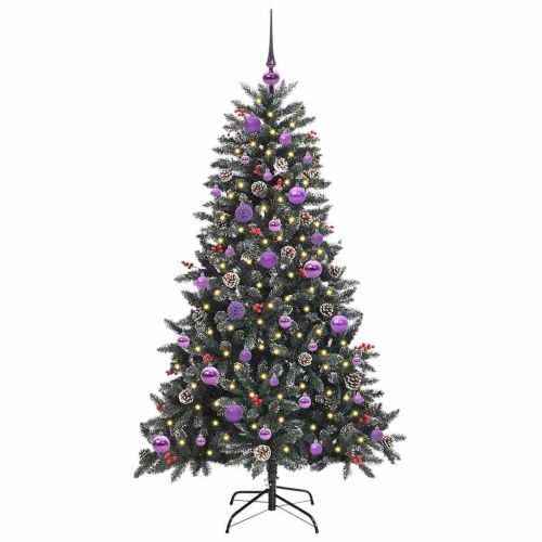 С изкуствено коледно дърво с 150 LED светодиода Зелен 150 cm