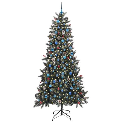 С изкуствено коледно дърво с 300 LED светодиода Зелен 240 cm