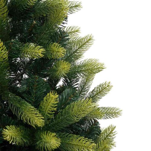 Изкуствен сгъваем коледен дърво с 300 LED светлини Зелен 210 cm