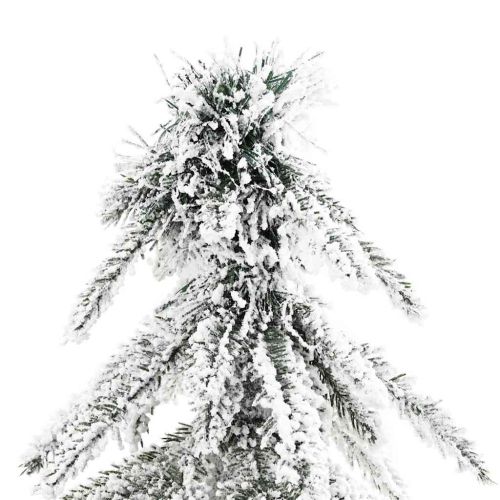 Коледно дърво с 300 LED светодиода Бяло 210 cm ПЕ и стомана