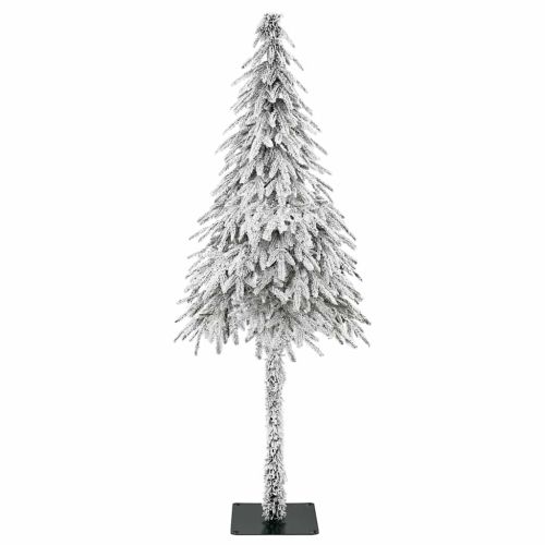 Коледно дърво с 300 LED светодиода Бяло 210 cm ПЕ и стомана