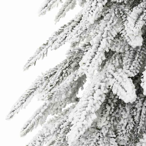 Коледно дърво с 300 LED светодиода Бяло 210 cm ПЕ и стомана
