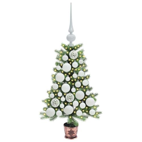 Коледно дърво с 150 LED светодиода с поставка Зелен 65 cm ПЕ