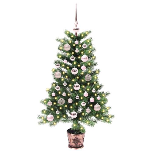Коледно дърво с 150 LED светодиода с поставка Зелен 90 cm ПЕ