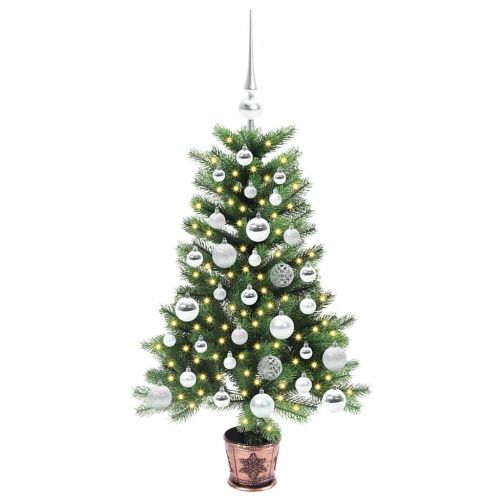 Коледно дърво с 150 LED светодиода с поставка Зелен 90 cm ПЕ