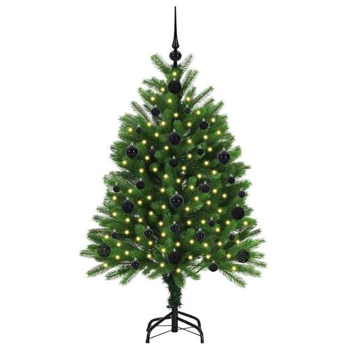 Коледно дърво с 150 LED светодиода с поставка Зелен 120 cm ПЕ