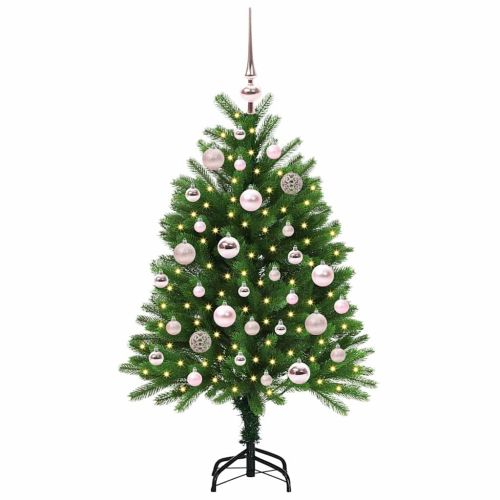 Коледно дърво с 150 LED светодиода с поставка Зелен 120 cm ПЕ