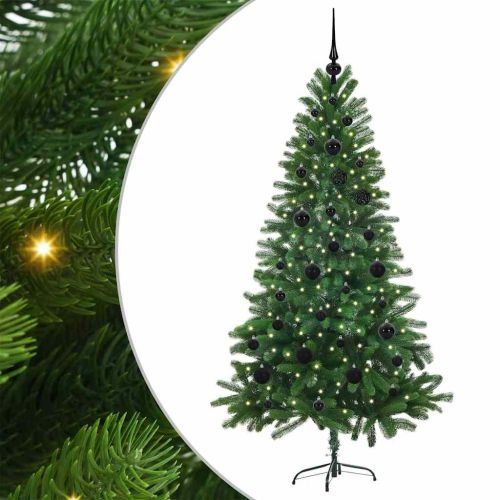 Коледно дърво с 150 LED светодиода с поставка Зелен 150 cm ПЕ