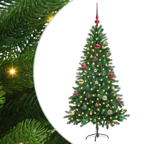 Коледно дърво с 150 LED светодиода с поставка Зелен 150 cm ПЕ