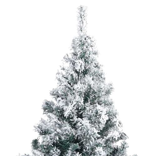С изкуствено коледно дърво с 300 LED светодиода Бяло 240 cm