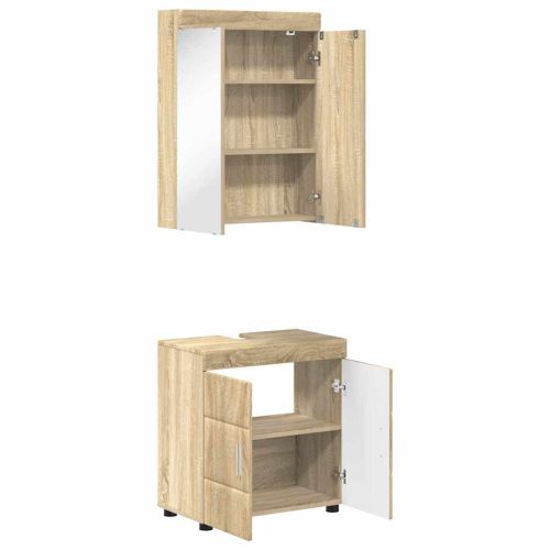 Комплект мебели за баня TULUM 2 pcs Сонома дъб 60 x 34 x 63 см