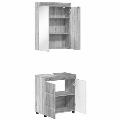 Комплект мебели за баня TULUM 2 pcs Сив Сонома 60 x 34 x 63 см