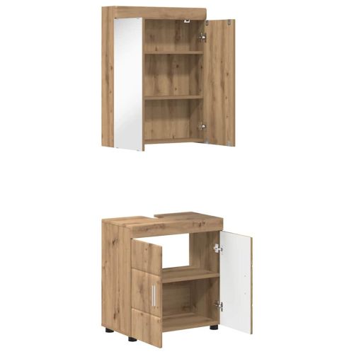 Комплект мебели за баня TULUM 2 pcs Дъб 60 x 34 x 63 см