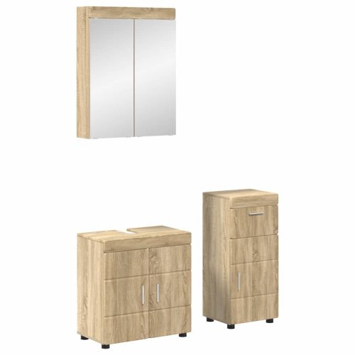 Комплект мебели за баня TULUM 3 pcs Сонома дъб 60 x 34 x 63 см