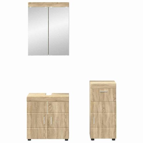 Комплект мебели за баня TULUM 3 pcs Сонома дъб 60 x 34 x 63 см