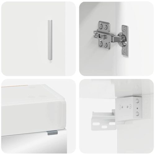 Комплект мебели за баня TULUM 3 pcs Лъскаво бяло