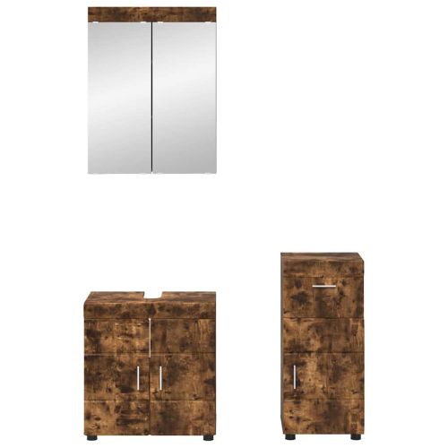 Комплект мебели за баня TULUM 3 pcs Димян дъб 60 x 34 x 63 см