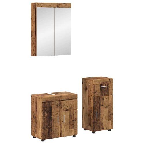Комплект мебели за баня TULUM 3 pcs Старо дърво 60 x 34 x 63 см