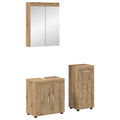 Комплект мебели за баня TULUM 3 pcs Дъб 60 x 34 x 63 см