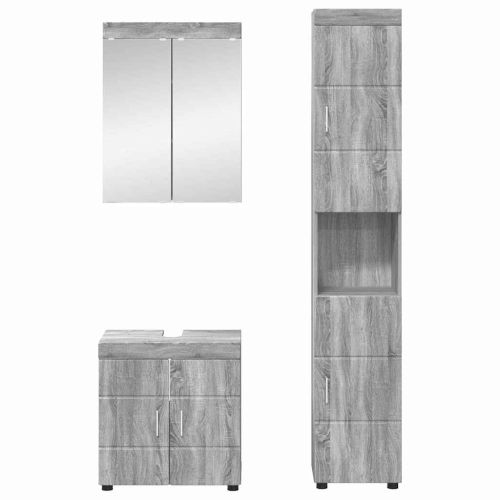 Комплект мебели за баня TULUM 3 pcs Сив Сонома 60 x 34 x 63 см