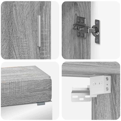 Комплект мебели за баня TULUM 3 pcs Сив Сонома 60 x 34 x 63 см