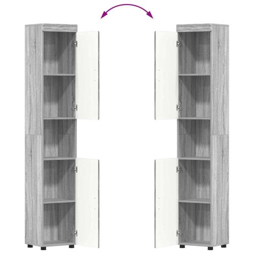 Комплект мебели за баня TULUM 3 pcs Сив Сонома 60 x 34 x 63 см