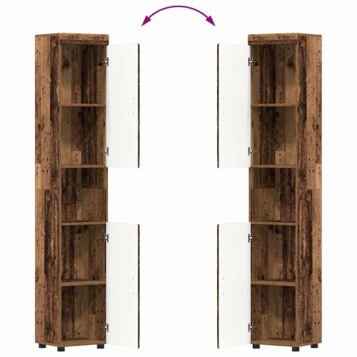 Комплект мебели за баня TULUM 3 pcs Старо дърво 60 x 34 x 63 см