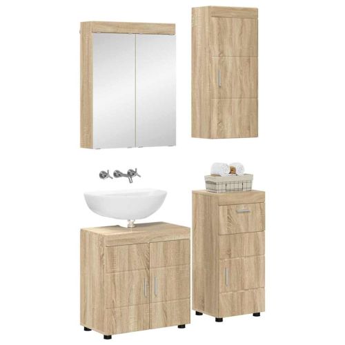 Комплект мебели за баня TULUM 4 pcs Сонома дъб 60 x 34 x 63 см