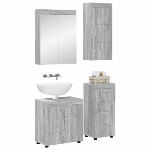Комплект мебели за баня TULUM 4 pcs Сив Сонома 60 x 34 x 63 см