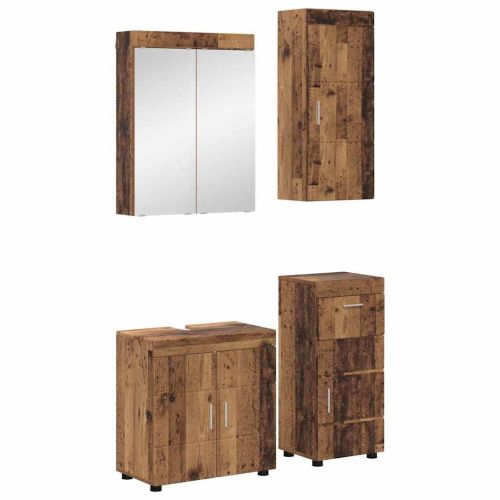 Комплект мебели за баня TULUM 4 pcs Старо дърво 60 x 34 x 63 см