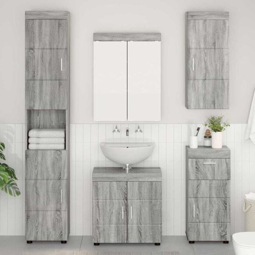 Комплект мебели за баня TULUM 5 pcs Сив Сонома 60 x 34 x 63 см