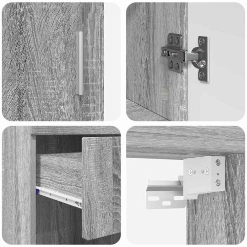 Комплект мебели за баня TULUM 5 pcs Сив Сонома 60 x 34 x 63 см