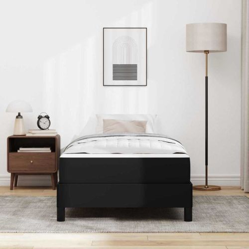 Рамка за легло с матрак Черно 80 x 200 cm текстил