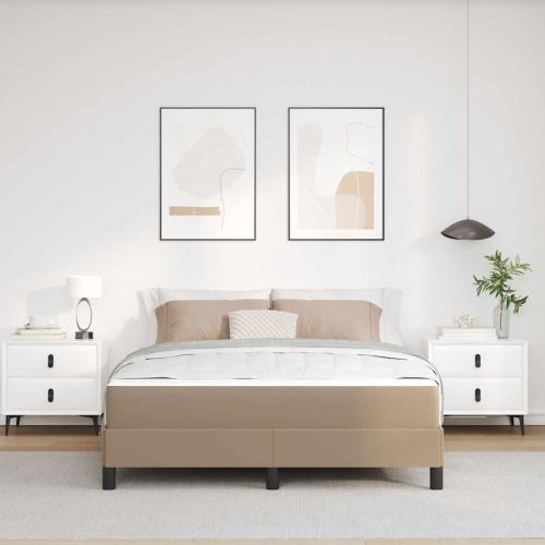 Рамка за легло с матрак Капучино 160 x 200 cm текстил