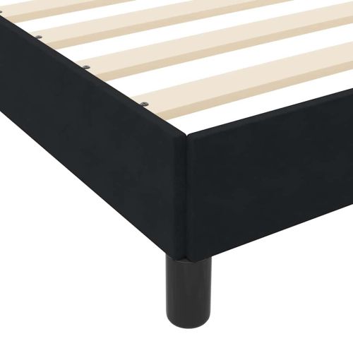 Легло с пружинирана основа с матрак Черно 100 x 210 cm текстил